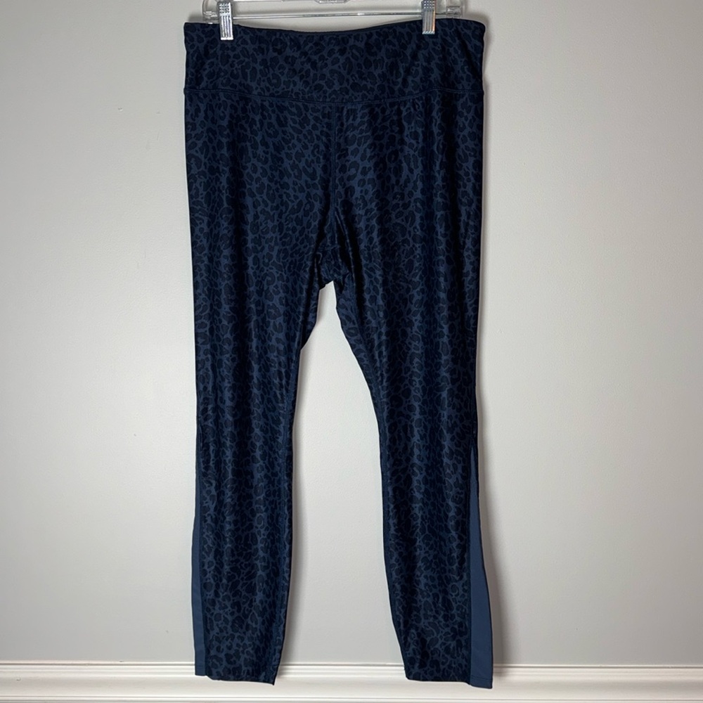 Juicy Couture XXL Navy Blue Leopard Print Leggings
